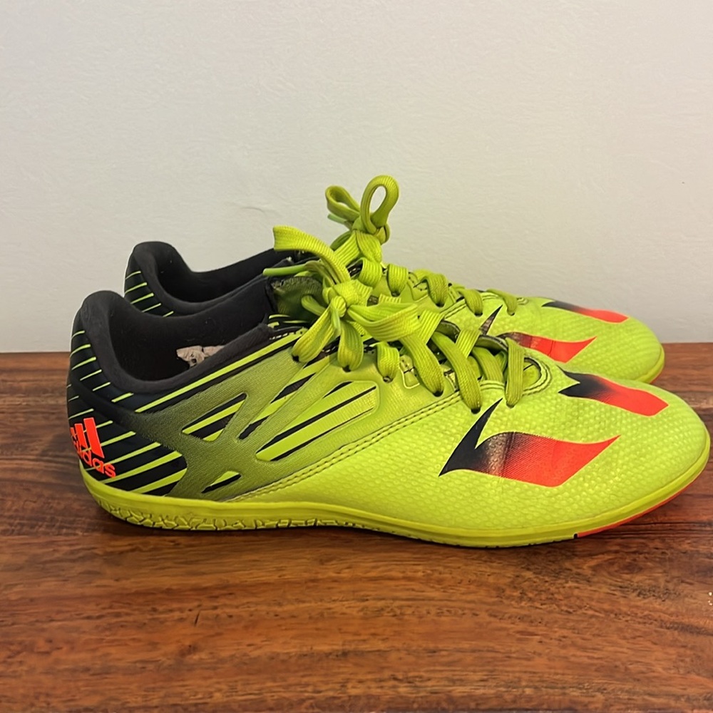 ADIDAS Messi men’s 5.5 indoor soccer shoe green black GUC